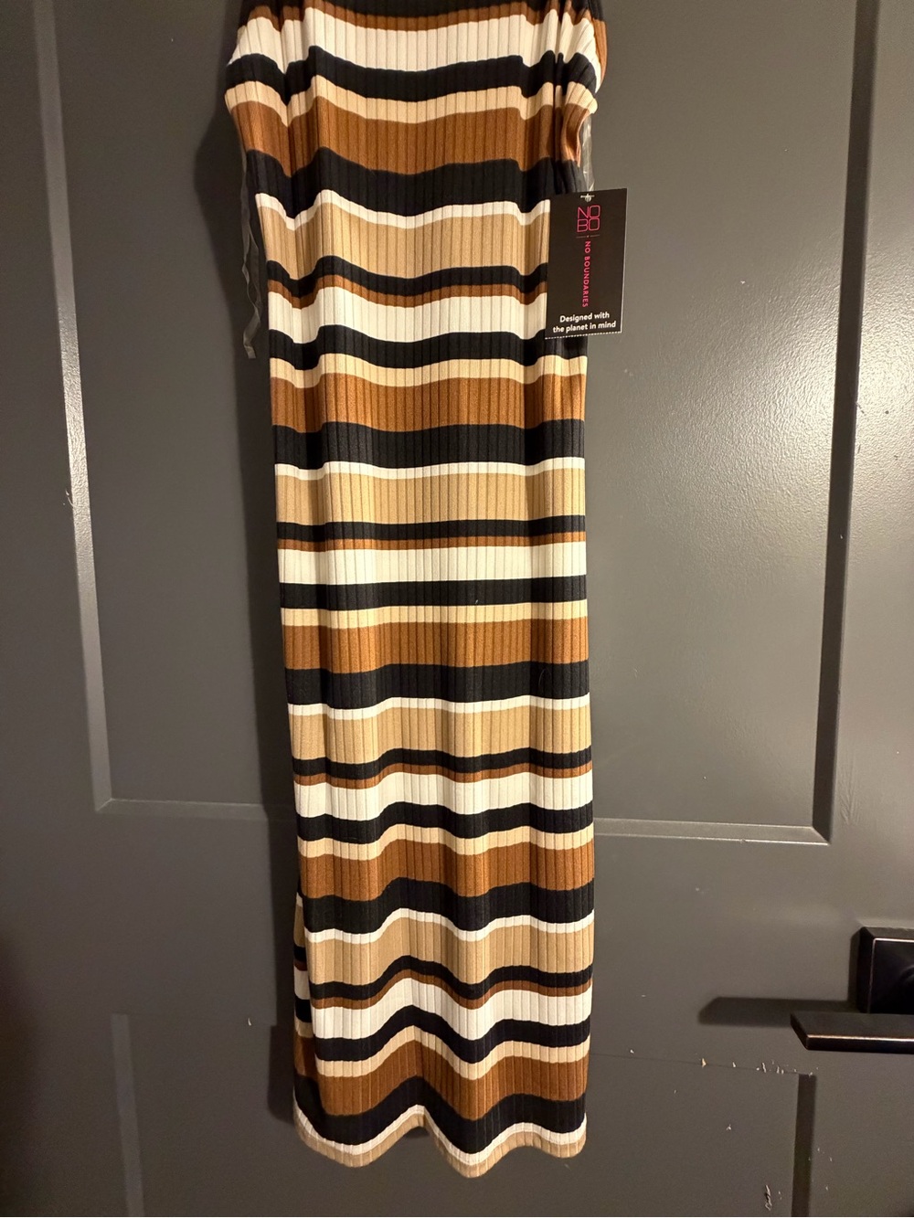 No Boundaries Racerback Ribbed Striped Bodycon Dress - Picture 4 of 7
